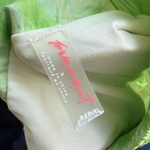 Free People FP Movement The Way Home Shorts Neon Green Tie Dye Athletic Gym S - Picture 5 of 7